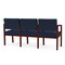 Lesro Lenox 3 Seat Tandem Seating W/ Arms, 65 in W 26 in L 31.5 in H LW3103 - alternate 3